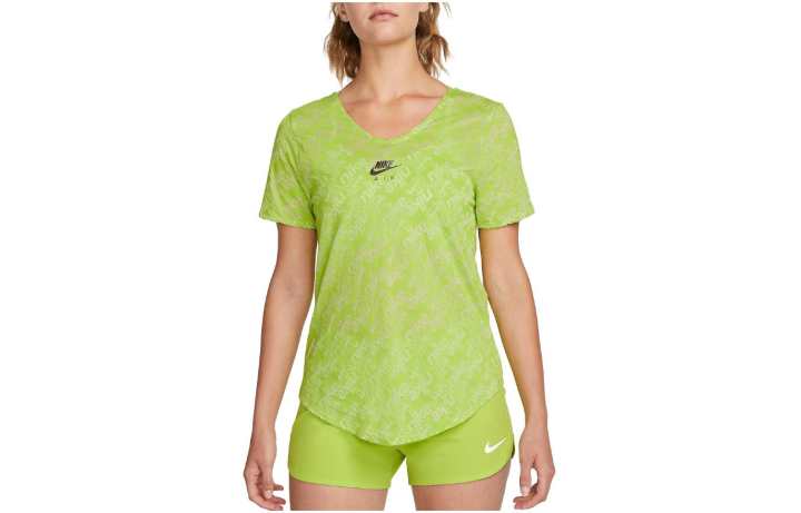 Nike Nike T Shirts Women's Green Crew Neck Moderate Straight Fit