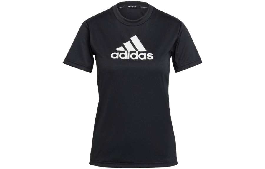 Adidas Adidas T Shirts Women's Black Crew Neck Moderate Straight Fit