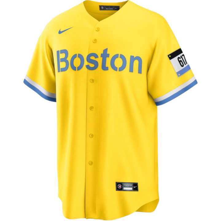 Nike Nike Xander Bogaerts City Connect Soccer Jersey Boston Red Sox Men's Gold