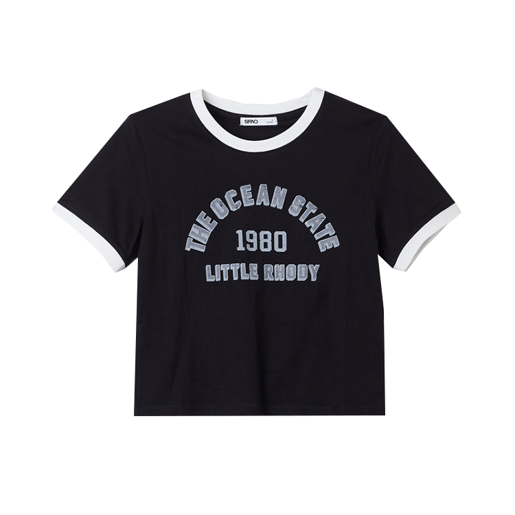 SPAO T Shirts Women's Crew Neck Moderate Other