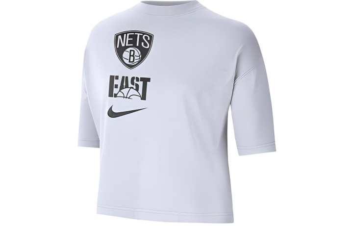 Nike Nike Nba Women's Brooklyn Nets Loose Fit T Shirt White