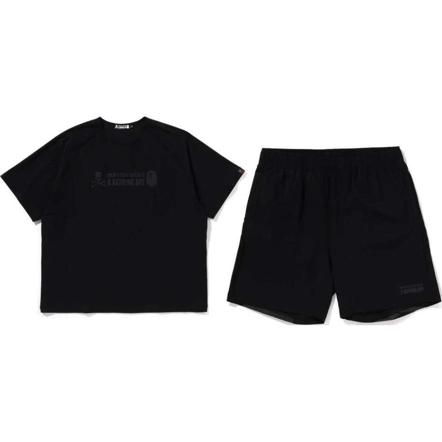 A BATHING APE Mastermind JAPAN Collaboration Fitness Set Men's Black