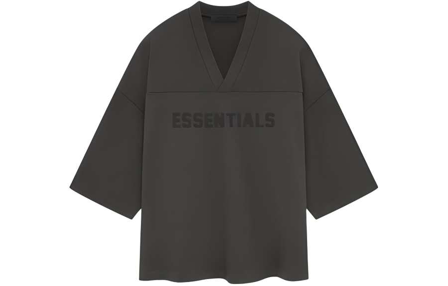 Fear Of God Essentials Logo print V neck T shirt