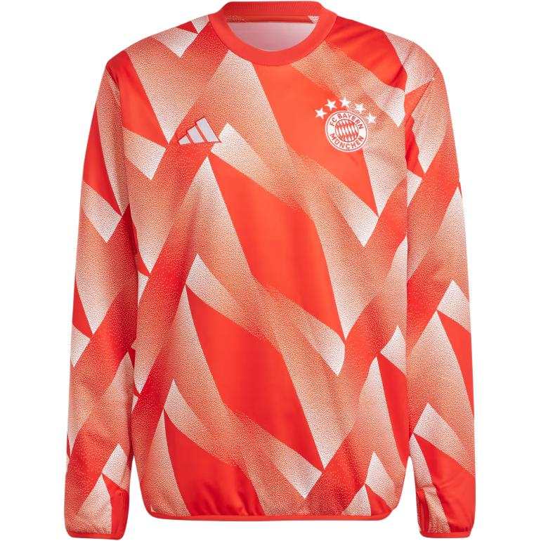 Adidas Adidas Bayern Munich Black FC BAYERN PRE MATCH WARM TOP Soccer Jersey Men's Red