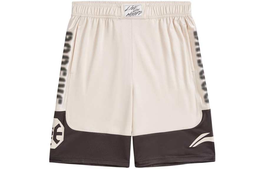 Li-Ning Li Ning BADFIVE Sports Shorts Men's Gravel Gray Obsidian Lime