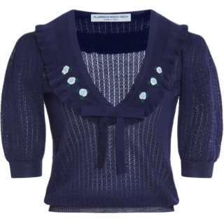 Alessandra Rich FW24 Sweater Women's Marine Blue