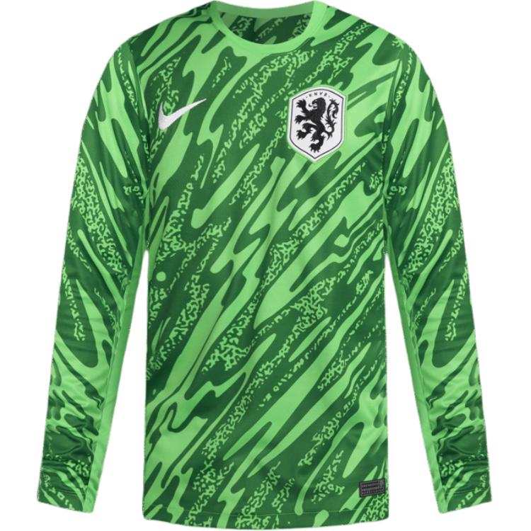 Nike Nike Dutch National Team Netherlands 2024/25 Stadium Goalkeeper Soccer Jersey Men's Spark Green
