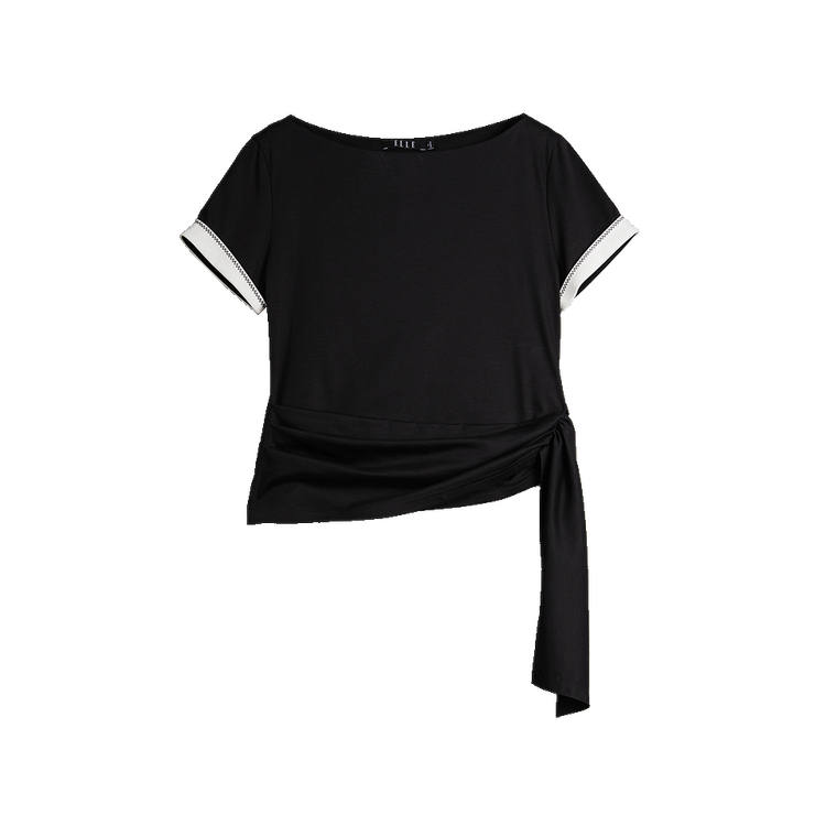 ELLE T Shirts Women's Boat Neck Thin