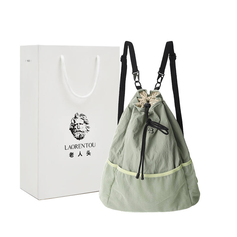 LAORENTOU LAORENTOU Fabric Backpack Unisex Green/Black