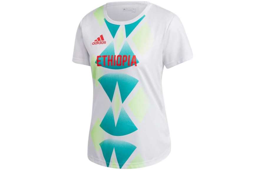 Adidas Adidas T Shirts Women's White Crew Neck Moderate Straight Fit