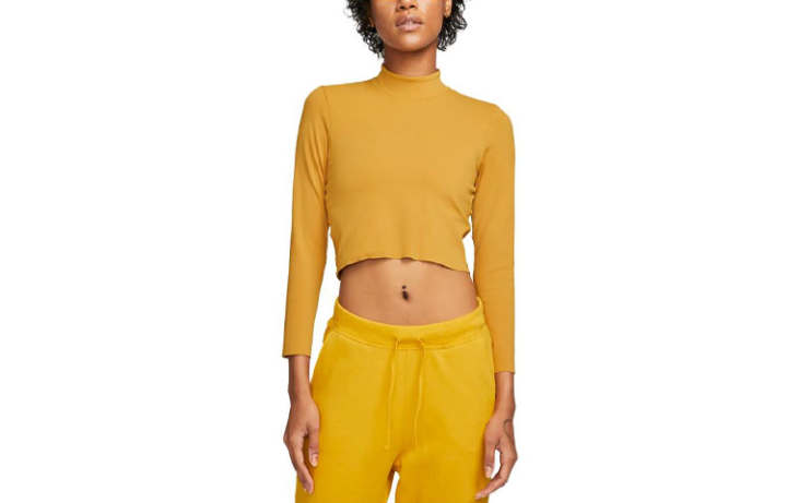 Nike Nike Crop Tops Women's Gold Half Turtleneck Moderate
