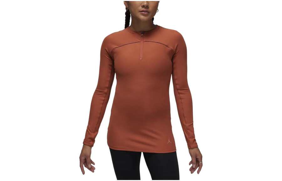 Jordan Jordan Sport Raglan Sleeve T Shirt Women's Gray Peach Red