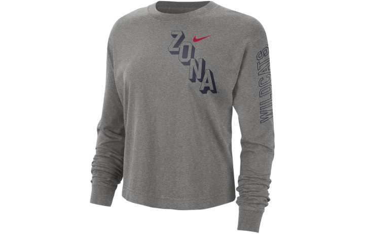 Nike Nike Drop Shoulder Sleeve T Shirt Women's Gray