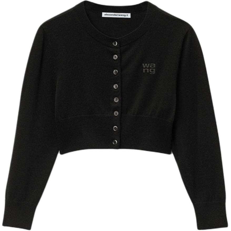 Alexander Wang Logo embossed Cropped Cardigan