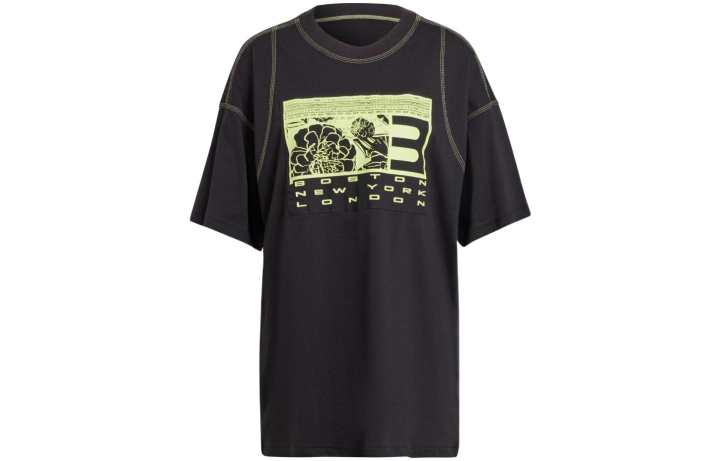 Adidas Adidas Drop Shoulder Sleeve T Shirt Women's Black