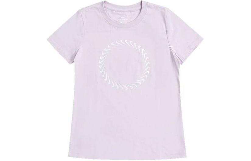 Nike Nike T Shirts Women's Purple Crew Neck Moderate Straight Fit