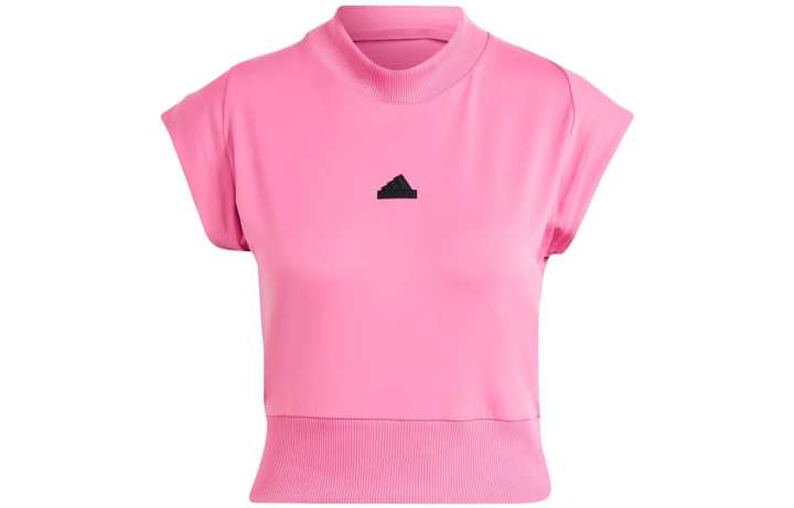 Adidas Adidas Z.N.E Crop Tops Women's Pink Stand Collar Moderate