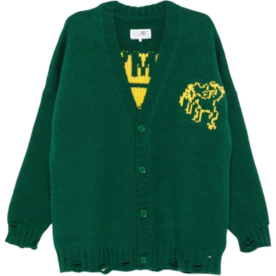 MM6 Maison Margiela FW24 Sweater Women's Emerald Green