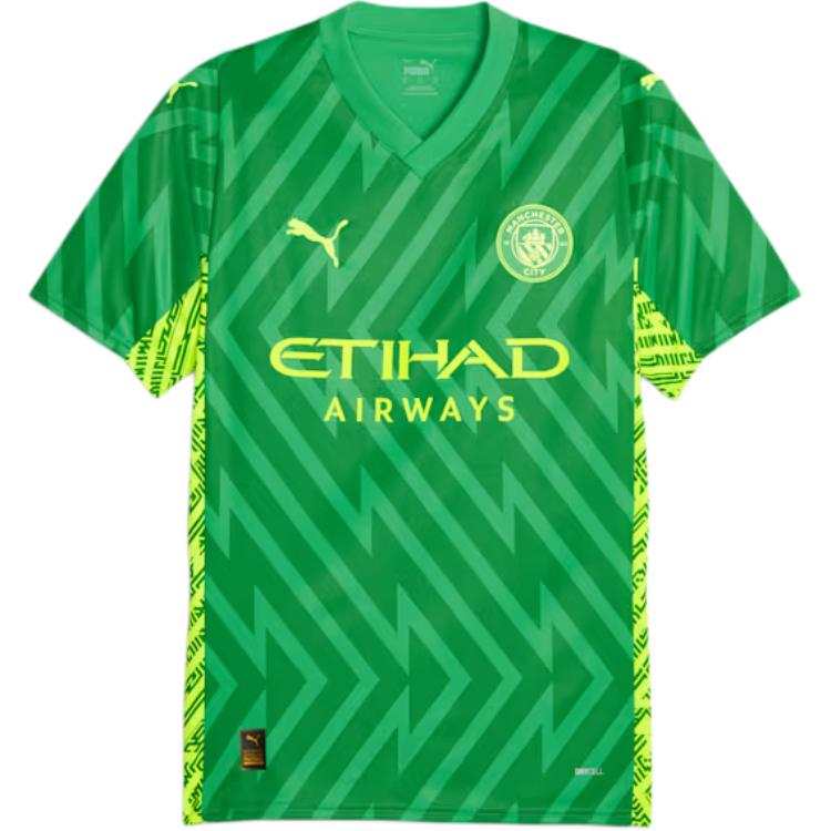 PUMA Manchester City Manchester City Men's Goalkeeper Short Sleeve Jersey Soccer Jersey Men's Grass Green