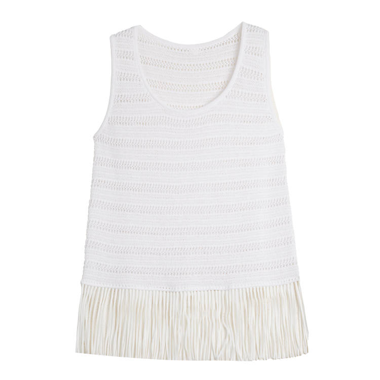 ELLE Tank Tops Women's White Crew Neck Moderate Other