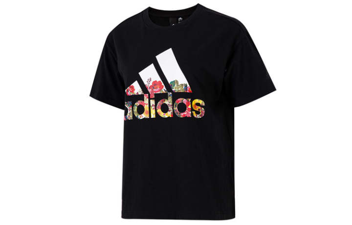Adidas Adidas Drop Shoulder Sleeve T Shirt Women's Black