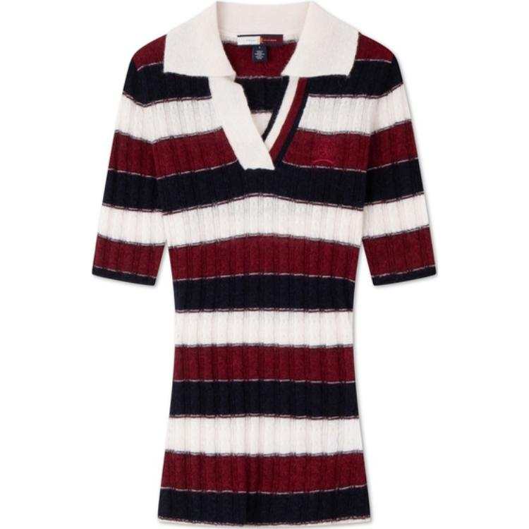 Tommy Hilfiger Sweater Women's Red Blue White Stripes