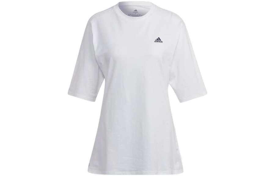 Adidas Adidas T Shirts Women's White Crew Neck Moderate Straight Fit