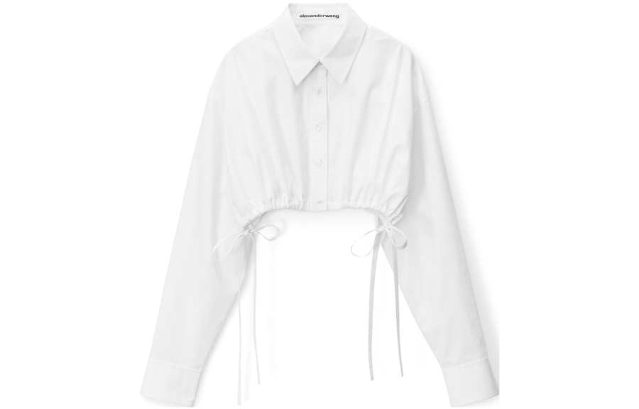 Alexander Wang Alexander Wang Drawstring Cropped Shirt