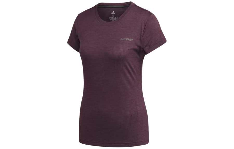Adidas Adidas T Shirts Women's Berry Crew Neck Moderate Straight Fit