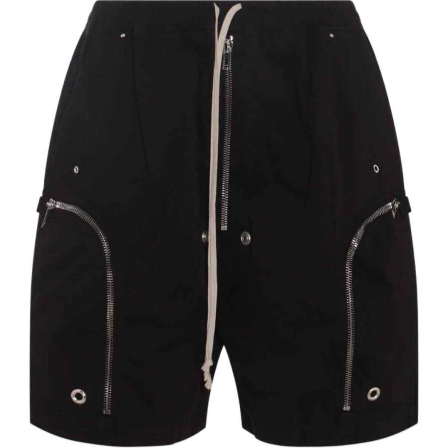Rick Owens Drkshdw Bauhaus Bela Drawstring Zipped Shorts