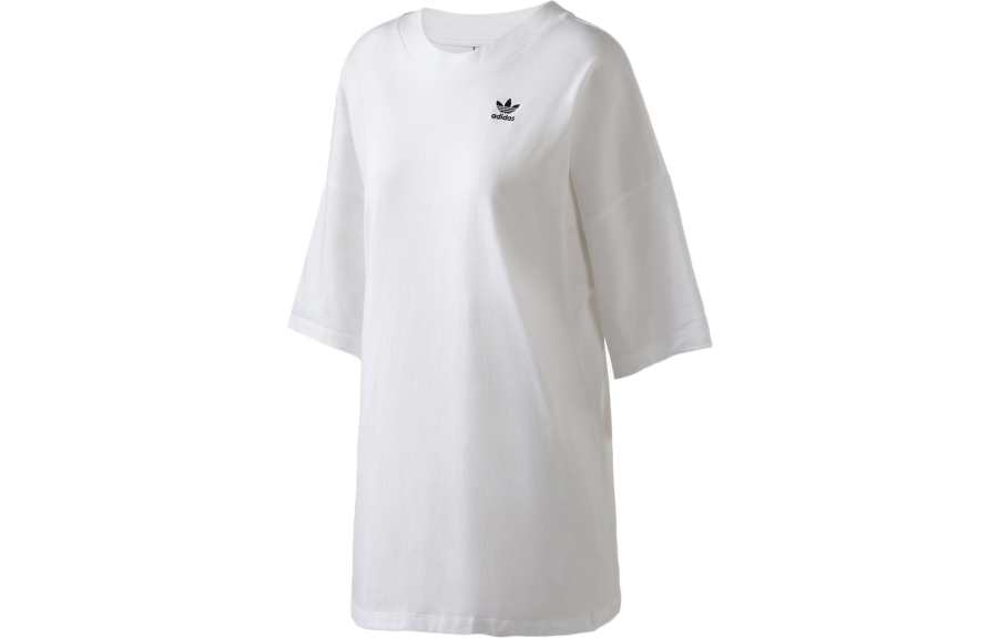 Adidas Originals Drop Shoulder Sleeve T Shirt Women's White