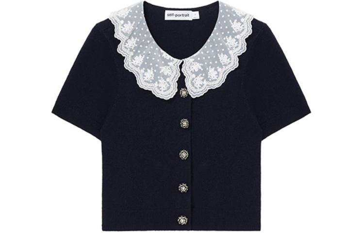 Self-portrait Self portrait Sweater Women's Navy Blue
