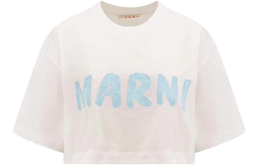 MARNI MARNI Logo Printed Cropped T-Shirt