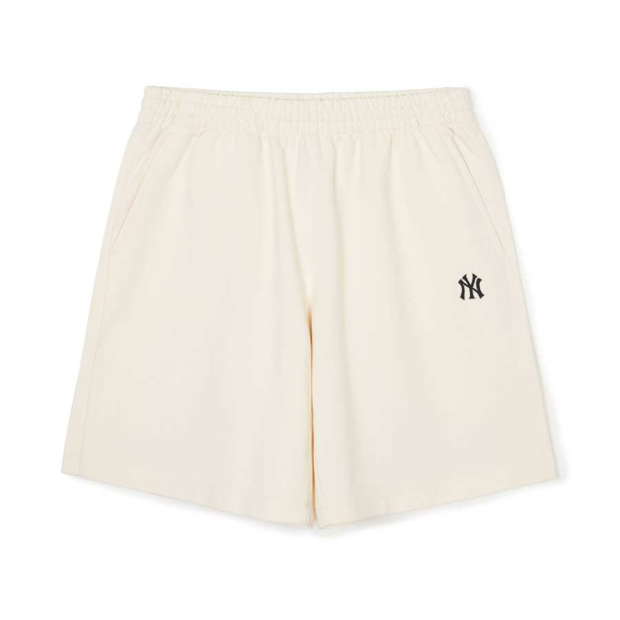 MLB New York Yankees Casual Shorts Unisex Cream Moderate