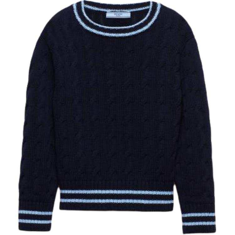 PRADA PRADA Sweaters Women's Blue Crew Neck Moderate