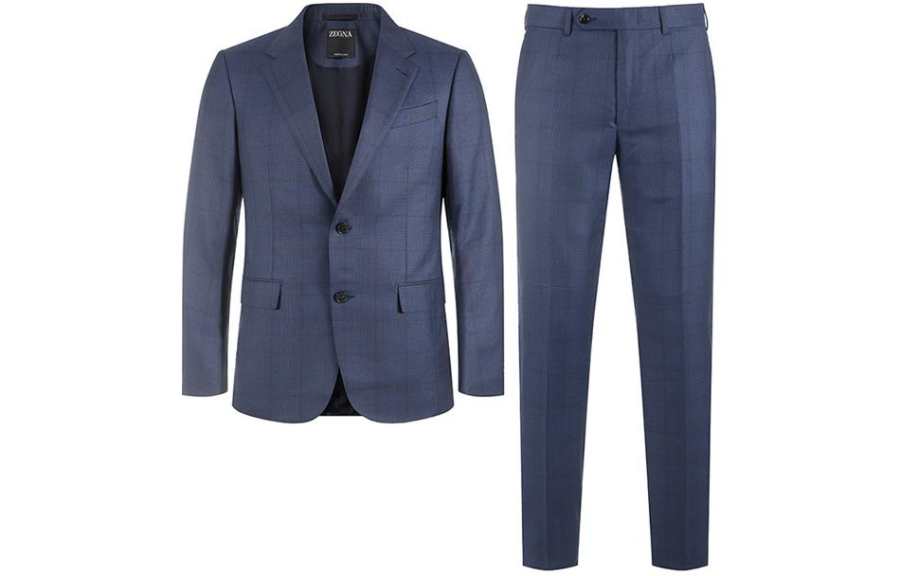 Ermenegildo Zegna Business Suit Men's Dark Blue