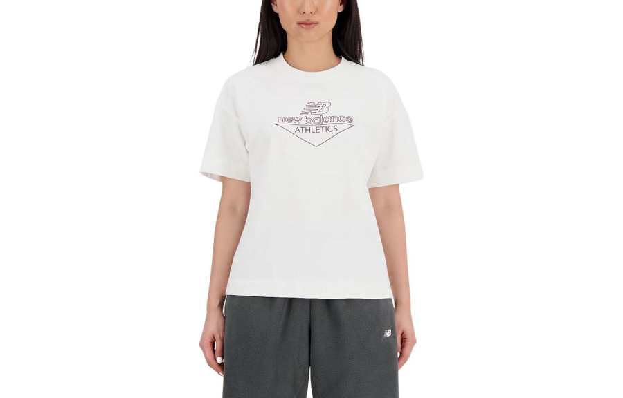 New Balance New Balance Athletics Cotton Jersey Boxy T Shirt Women's Maris Sal