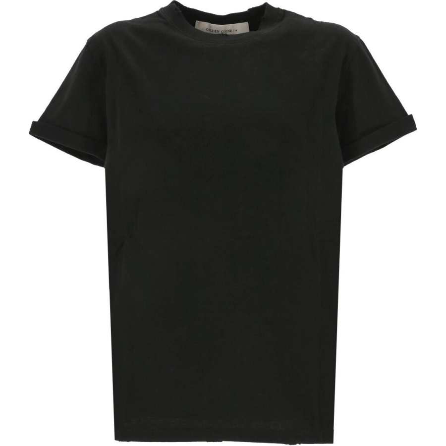 Golden Goose Deluxe Brand Logo Patch Distressed T Shirt