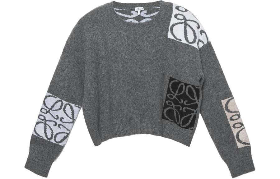 LOEWE Sweaters Women's Gray Crew Neck Moderate Other
