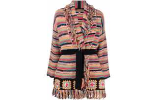Alanui Sweaters Women's Multicolor Lapel Moderate Cardigan