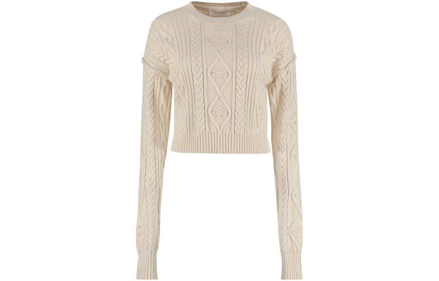 SportMax Sweaters Women's White Crew Neck Moderate Other