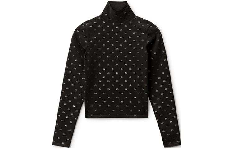 Alexander Wang Alexander Wang Crystal Logo Crop Top
