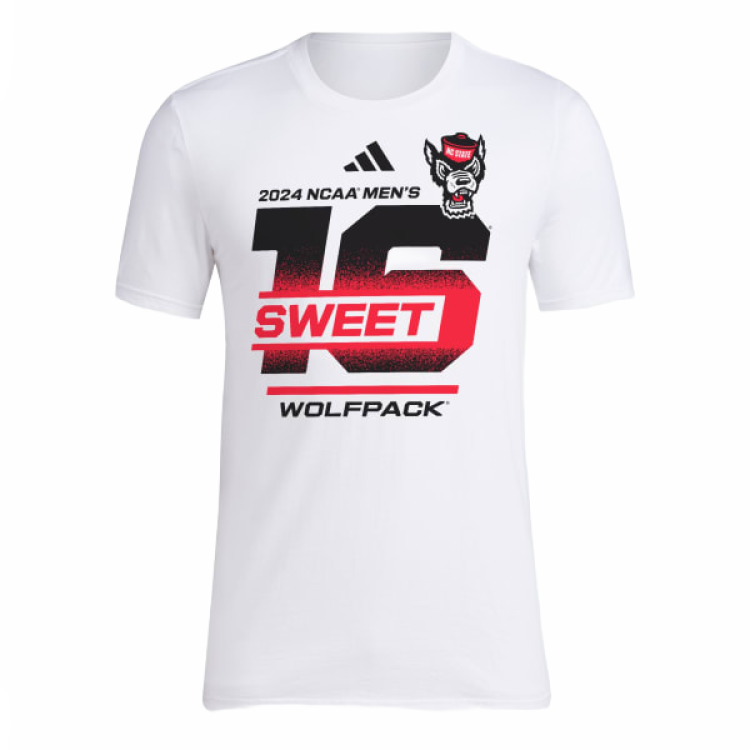 Adidas Adidas NC State NC STATE MEN'S BASKETBALL SWEET 16 TEE Basketball Jersey Unisex White