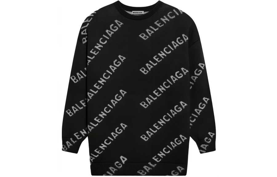 Balenciaga intarsia-knit logo jumper