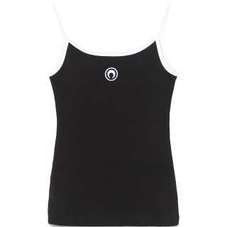 Marine Serre Contrast Trim Moon Logo Ribbed Tank Top