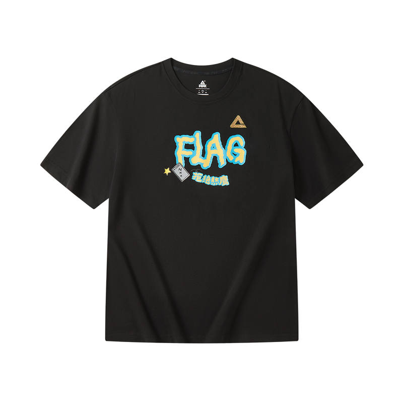 PEAK PEAK Running T Shirt Unisex Black