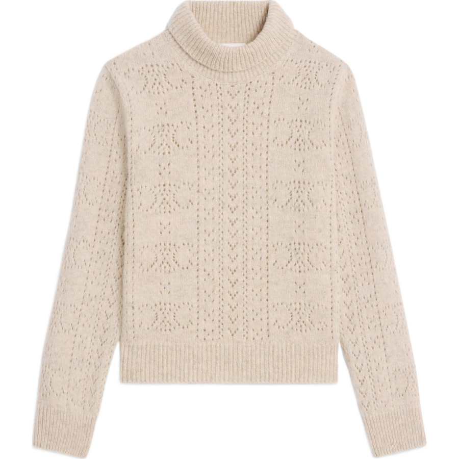 CELINE CELINE Turtleneck Sweater In Shetland Pointelle