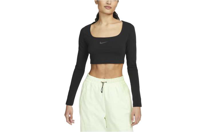 Nike Nike Crop Tops Women's Black Square Collar Moderate