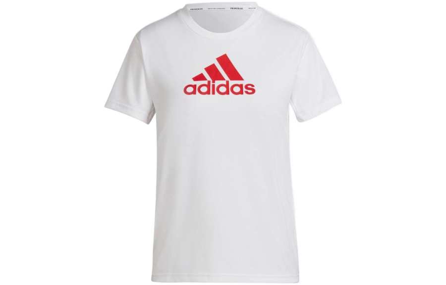 Adidas Adidas T Shirts Women's White Crew Neck Moderate Straight Fit