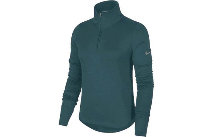 Nike Nike T Shirts Women's Green Stand Collar Moderate Straight Fit